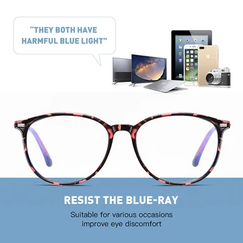 AOFLY DIZAJN ZNAČKY Kolo Modré Svetlo Blokuje Okuliare Ženy Muži Krátkozrakosť Predpis Okuliare Zliatiny Chrámu Optické Okuliare Rám