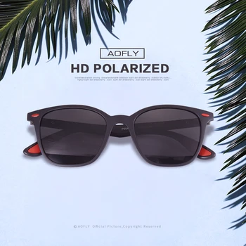 AOFLY DIZAJN ZNAČKY Polarizované slnečné Okuliare Mužov Jazdy Námestie Rámom slnečné Okuliare Muž Klasické Jedinečný Rám Gafas De Sol AF8117