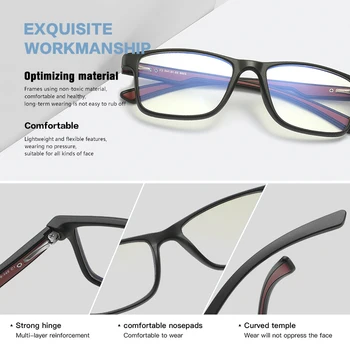 AOFLY Modré Svetlo Blokuje Okuliare Mužov Námestie TR90 Flexibilné Športové Optické Rám Predpis Ženy Okuliare Krátkozrakosť Okuliare