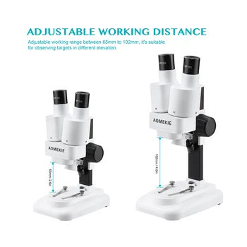 AOMEKIE 20X/40X Binokulárne Stereo Mikroskopom s LED pre PCB Spájky Mobilný Telefón Opravy Minerálnych Vzor Sledovanie HD Vision