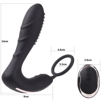 APHRODISIA Bezdrôtové Diaľkové Mužskej Prostaty Masér Silikónový Análny Zadok Plug Vibrátor S Cockring 10 Rýchlosť Sexuálne Hračky Pre Mužov