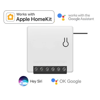 Apple HomeKit Prepínač Smart Home Mini Sonof Google Asistent WiFi Bezdrôtové Diaľkové Zásuvky Hlasové Ovládanie Relé 2 spôsob AC