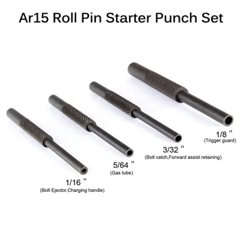 AR15 Roll Pin Starter Set Ultimate Zbraní Gea Gunsmithing Armorer Ocele Roll Pin Punč Nástroj 1/16 5/64 3/32 1/8 Duté Konci 4 KS