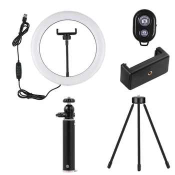 Arc Prenosné LED Prsteň Svetla s Statív Držiaka Telefónu Adaptér Bluetooth Diaľkové ovládanie pre Live, studio Photography Selfie