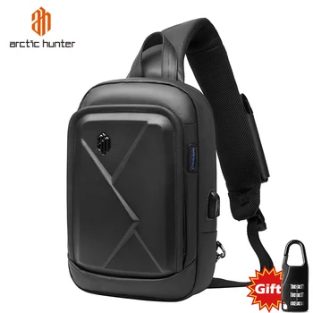 ARCTIC HUNTER Nové pánske hrudníka taška taška cez rameno bežné Messenger taška mládež business travel veľkú kapacitu multi-funkčná taška