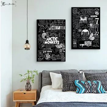 Arctic Monkeys Hudobná Skupina Citácie Plagáty A Vytlačí Plátno Na Maľovanie Obrázkov Na Stenu Abstraktné Dekoratívne Domova Cuadros