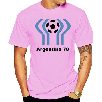 Argentína 1978 Logo Retro Pánske Tričko Futbal Futbal Šport 78 Darček Mužov Značky Slávny Oblečenie Mužov Tričká Bavlnené Tričko