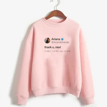 Ariana Grande Fanúšikov Mikina Oblečenie 7 Krúžky Žien 2019 Hoodies Nadrozmerné Streetwear Kapucňou Žena Tlačené Kapota Highstreet 2019