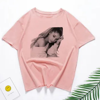 Ariana Grande Tlač Móde Ružové Tričko Ženy Ropa Krátky Rukáv Harajuku Streetwear T-Shirt Sušenie Hot Predaj Bežné Topy Tričko