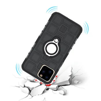 Armor Telefón puzdro Pre iPhone 11 11 Pro Max Úplný ochranný Kryt závesu na Opasok puzdro Pre iPhone Xs Max XR X 8 7 6 Plus Krúžok Držiak