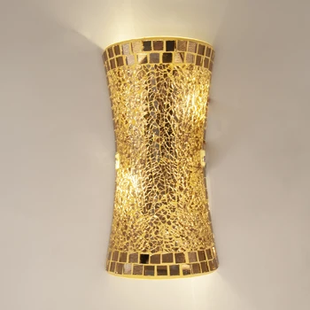 Artpad Vintage Remeselníci Zlaté Sklenené Nástenné Svietidlo Až Osvetlenie Mozaiky Vnútorné Steny Lampy, Nočné Chodby, Obývacej Izby
