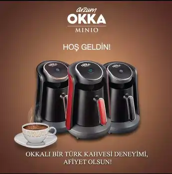 ARZUM OKKA Minio turecký kávovar Automatická 4 Šálky Kapacitou 300 ml kávovar Stroj Automatu Zvukového výstražného Systému