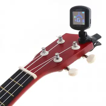 ARÓMA NA-105 Nabíjateľná Prenosné Clip-on Guitar Tuner Vysoký Jas Farieb Displeja pre Guitar / Bass / Drumbľa / Husle