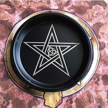 Astrológia Pentagram Sviečkový tabuľka oltár dekorácie Čarodejnice súčasnosti doska Triquetra Veštenie Wicca obrad Príslušenstvo
