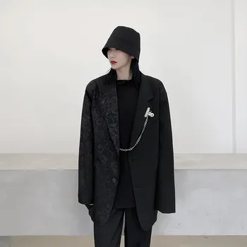 Asymetrický Dizajn Drak Vzor Plášťov pre 2020 Módne Trendy Dámske Oblečenie Yohji Yamamoto Štýl Bunda Office Dámske Odevy