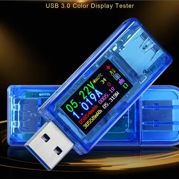 AT34 USB3.0 IPS HD Farebný Displej USB Tester Napätia Súčasná Kapacita Energie Energie Ekvivalent Impedancia Teplota Test Dropship