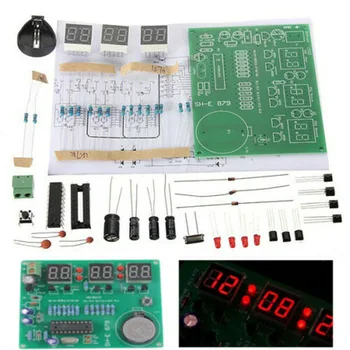 AT89C2051 6 Digitálny LED Displej Elektronické Hodiny DIY Auta Prijímač pre Arduino Toku