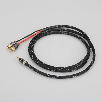 Audiocrast hifi audio kábel 3,5 mm jack rca kábel JAPONSKO Audio signálu drôt AUX kábel previesť konektor RCA