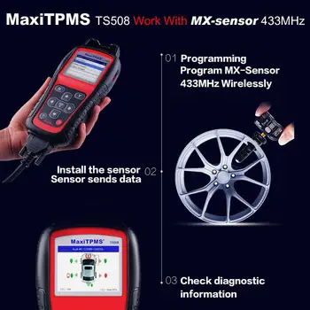 Autel MaxiTPMS TS508 TPMS Diagnostické Aktivovať Tlaku v Pneumatikách, Senzor Nástroj