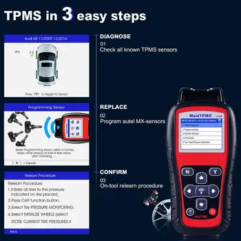 Autel MaxiTPMS TS508 TPMS Nástroj s MX Snímač Auto Diagnostic Tool Kit, TS508K monitorovanie tlaku v pneumatikách Systém Senzor Program MX-snímače Správania TPMS