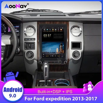 Auto 2 Din Stereo Prijímač Andoid Tesla Štýl Vertikálna maska Na Ford expedície 2013 2016 2017 Rádiová Navigácia GPS