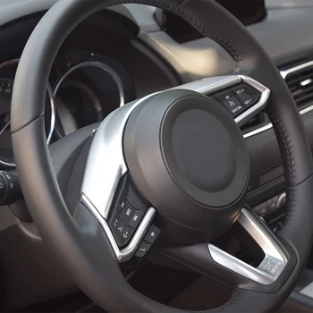 Auto ABS Interiér Volant Tlačidlo Krytu Vnútorné Trim pre Mazda CX5 2018 Sequin Vyzdobiť Auto-Styling