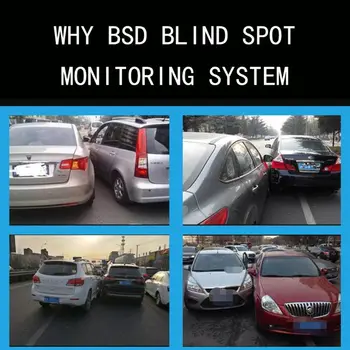 Auto Blind Spot Monitoring BSD BSA BSM Radarový Systém Detekcie Mikrovlnný Senzor Asistent Auto Bezpečnosť Jazdy