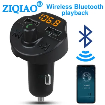 Auto Bluetooth Súprava FM Modulátor Bezdrôtový Vysielač AUX Audio Prijímač MP3 Prehrávač s Hands-free Duálny USB Nabíjačka do Auta