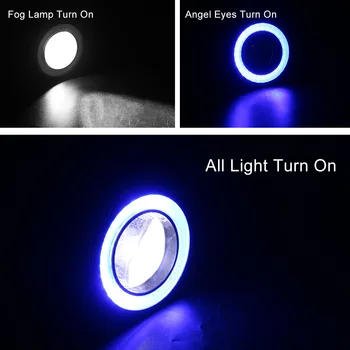 Auto COB LED svietenie 2ks/set Angel Eyes Hmlové Svietidlo DRL Svetlá pre Denné svietenie 2.5