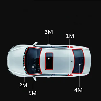 Auto Dvere, Strechy, strešné okno Zapečatené Zvukotesné Pásy Pre Hyundai Solaris Tucson 2016 I30 IX35 I20 Prízvuk Santa Fe Citroen C4, C5, C3 C2