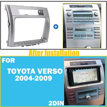 Auto Fascia pre Toyota Corolla Verso 2004-2009 Rádio Stereo Dash Montážny Kit Styling Výbava Audio Panel Facia Rám Kryt Súpravy 2di