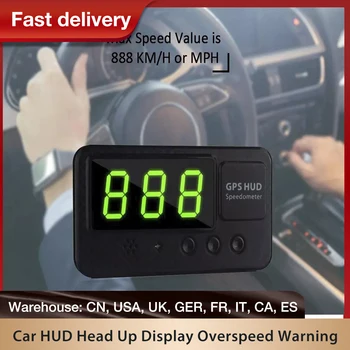 Auto Hud Head Up Display GPS Tachometer Hud Displej KM/h, MPH Auto HUD Head Up Display Speed Meter, Varovanie prekročenia rýchlosti