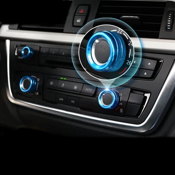 Auto Klimatizácia Zvuk Gombík Kryty Dekorácie Pre BMW 1 2 3 4 5 7 Série X1 X5 X6 F30 F10 F15 F16 F07 F01 E70 E71 Príslušenstvo