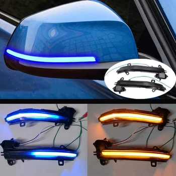 Auto LED Dynamický Spätné Zrkadlo Svetlo Zase Signálu, Svetelný Indikátor pre BMW F20 F21 F22 F30 E84 1 2 3 4 Série Amber&Blue
