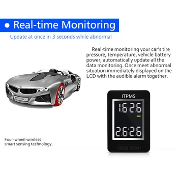 Auto monitorovanie tlaku v pneumatikách Tlak vzduchu v Pneumatikách Monitor Systému TPMS Senzor Monitorring Bezdrôtový Externý Interný Senzor pre Toyota pre Nissan pre Mazda