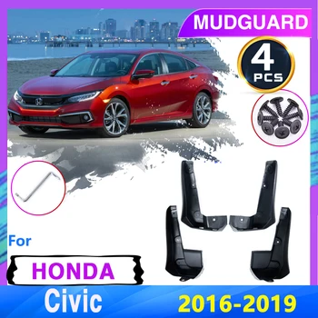 Auto Mudflap Blatníky Blatník na Honda Civic 2016 2017 2018 2019 FC FC1 FC2 FC5 10. Splash Mud Guards Auto Príslušenstvo Tovaru