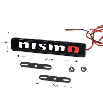 Auto nálepky prednej mriežky znak LED dekoratívne osvetlenie pre Nismo Nissan Qashqai krčma pri ceste X-trail Tiida Teana Auto styling