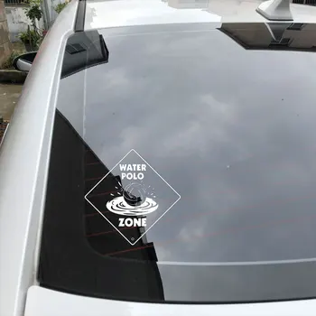 Auto Nálepky Vodné Prekročení Umenie Karikatúry Auto Dekorácie-Nálepky Nárazníka PVC Odtlačkový chranenim, Čierna/Biela,16 cm*16 cm