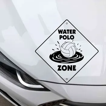 Auto Nálepky Vodné Prekročení Umenie Karikatúry Auto Dekorácie-Nálepky Nárazníka PVC Odtlačkový chranenim, Čierna/Biela,16 cm*16 cm