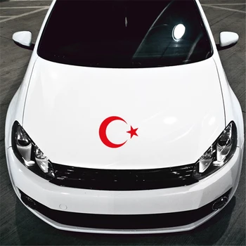 Auto Nálepky Zábavné Módne Tvorivé štátny Znak Turecka Moon Star tureckú Vlajku Auto Dekorácie PVC Odtlačkový