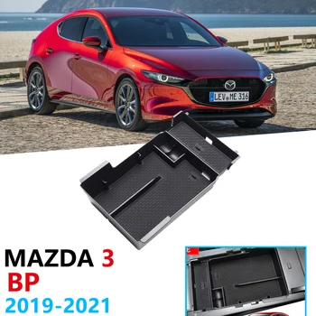 Auto Organizátor Príslušenstvo pre Mazda 3 2019 2020 2021 BP Mazda3 Sedan Hatchback Opierke Úložný Box Mince Box Karty protišmyková Podložka