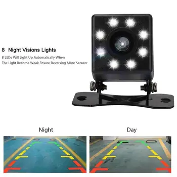 Auto parkovacia Kamera Univerzálny Záložný Parkovacia Kamera 8 LED Infračervené Nočné Videnie Vodotesná 170 širokouhlý HD Farebný Obrázok