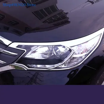 Auto predné vedúci Svetlo lampy kapota a Zadné tienidlo Liatie rám stick ABS Chrome kryt trim 2 ks Na Honda CRV CR-V 2012 2013