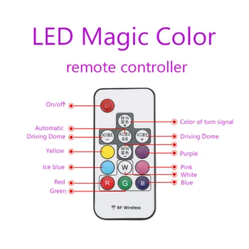 Auto Príslušenstvo, Najnovšie Magické Farebné LED Svetlá pre Denné svietenie Auto Tečie Zase Signál Sprievodca Pásy Svetlometu Montáž 12V