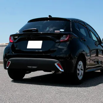 Auto Príslušenstvo vhodné Na Toyota Yaris 2020 2021 Zadný Nárazník Hmlové Svietidlo Reflektor Kryt Výbava ABS Chrome