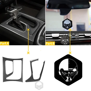 Auto Radenie Panel Kryt Nálepka Pre Dodge Nabíjačku LD+ Carbon Fiber Shifter Box Rám Dekoratívne Interiérové Auto Príslušenstvo