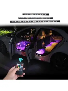 Auto RGB LED Pásy Svetla Auto Styling Dekoratívne Atmosféru Svietidlá Interiérové Svetlo B36B