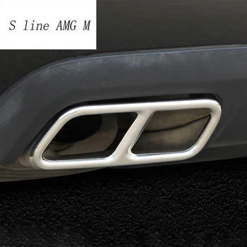 Auto styling batožinového priestoru Chvost Hrdla Výfukové Potrubie pre Mercedes Benz R Triedy W251 R300 320 týka Nálepky šál tip auto príslušenstvo