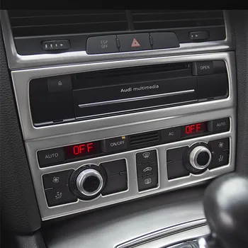 Auto Styling Konzoly Klimatizácia CD Panel Dekorácie Kryt Výbava Pre Audi Q7 2008-Interiéru Nálepky, Auto Príslušenstvo