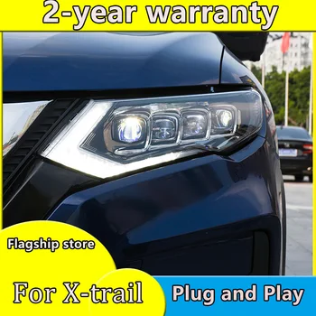 Auto Styling na Nissan X-Trail Svetlomety PRE 2017-2019 Nissan X-Trail LED Reflektor LED DRL LED Objektív zase svetlo